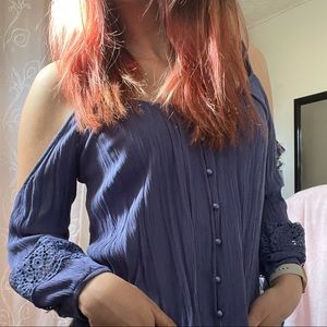 Old fashion open shoulder blouse